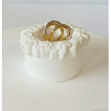 Σκουλαρίκια Κρίκοι Χρυσά 14Κ στριφτό δίχρωμο (E300)